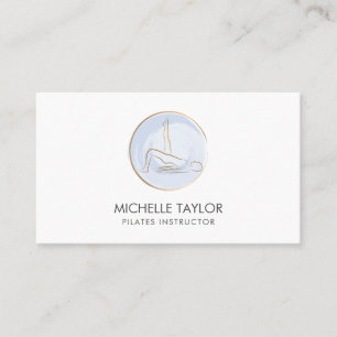 Yoga Instructor Pilates Fitness Modern Fitness Bus Business Card