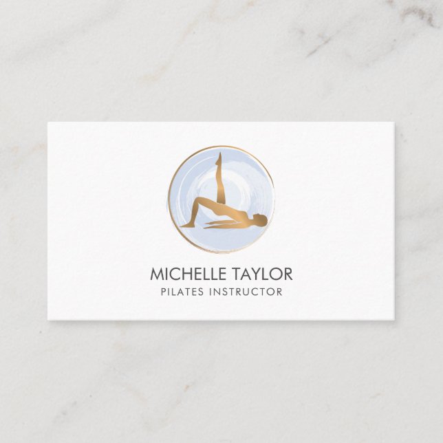 Yoga Instructor Pilates Fitness Modern Fitness Bus Business Card (Front)