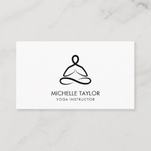 Yoga Instructor Pilates Fitness Modern Minimalist  Business Card