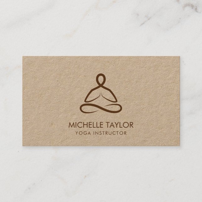 Yoga Instructor Pilates Fitness Modern Minimalist  Business Card (Front)
