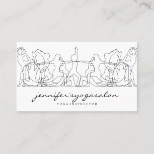 Yoga Instructor Poses Practise Gym Asanas Business Card