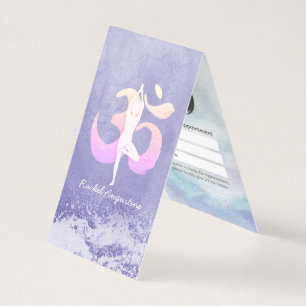 Yoga Instructor Price List Appointment Business Card