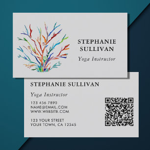 Yoga Instructor QR Code Business Card