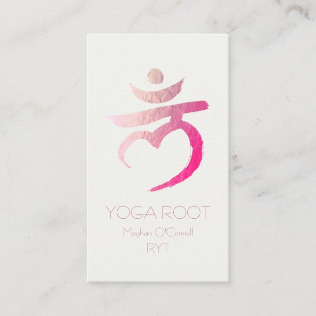 Yoga Instructor Root Chakra Muladhara Mantra LAM Business Card (Front)