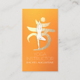 Yoga Instructor Root Chakra Symbol Meditation Pose Business Card
