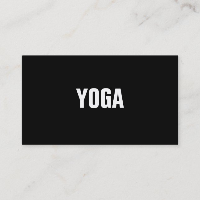 YOGA Instructor Simple & Plain Business Card (Front)