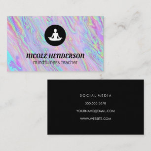 Yoga Instructor Sitting Pose Business Card