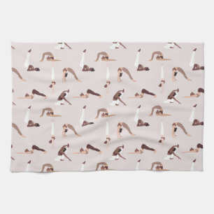 Yoga instructor sport team tea towel
