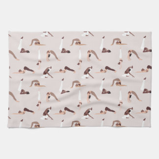 Yoga instructor sport team tea towel
