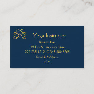 Yoga Instructor Studio Business Card