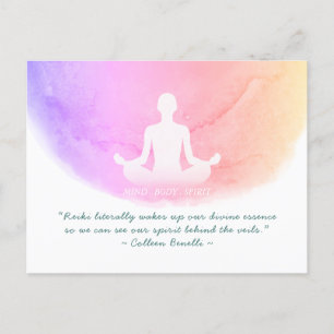 Yoga Instructor Studio Meditation Easy Pose Quotes Postcard