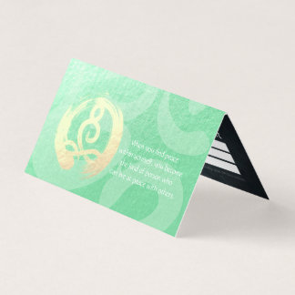 Yoga Instructor Studio Meditation Pose Price List Business Card