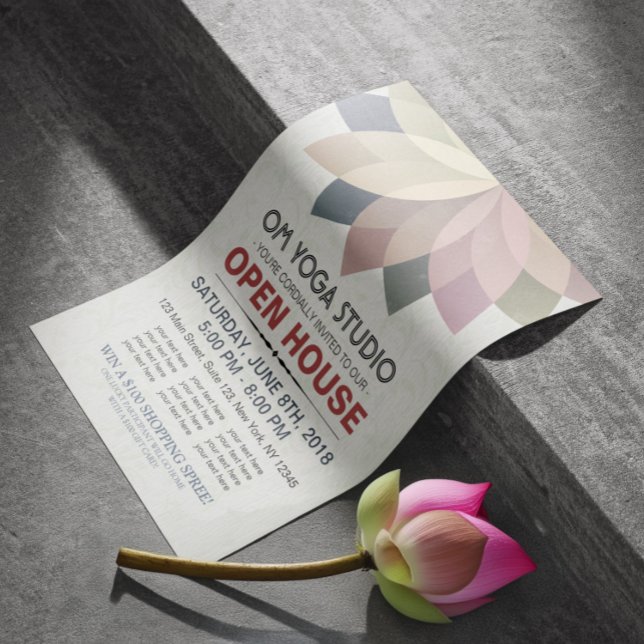 YOGA Instructor Studio Open House Lotus Mandala Flyer (Creator Uploaded)