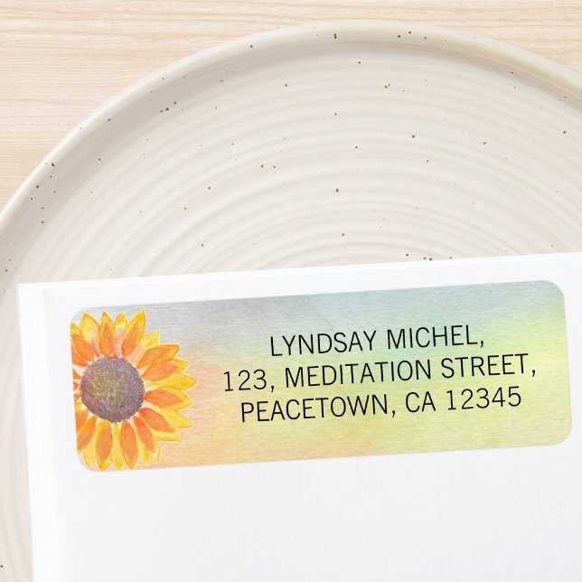 Yoga Instructor Sunflower Return Address (Creator Uploaded)