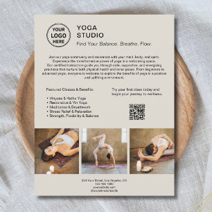 Yoga Instructor Teacher Promotional Business Flyer