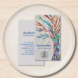 Yoga instructor Tree Of Life Logo Business Card