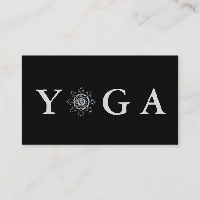 Yoga Instructor Vintage Style Business Card (Front)