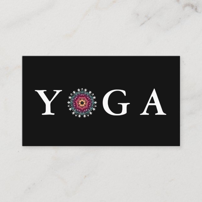 Yoga Instructor Vintage Style Business Card (Front)