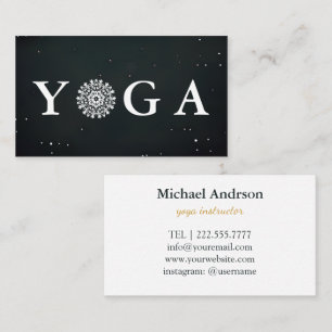 Yoga Instructor Vintage Style Business Card