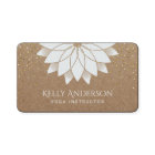 Yoga Instructor White Lotus Floral Rustic Kraft