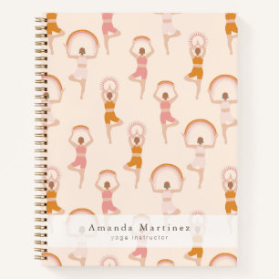 Yoga Instructor Women Yoga Pose Light Pink Notebook