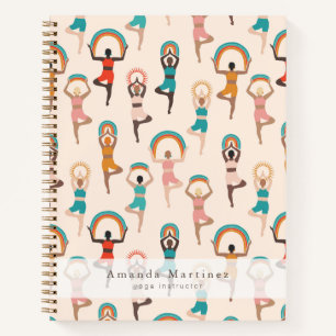 Yoga Instructor Women Yoga Pose Light Tan Notebook