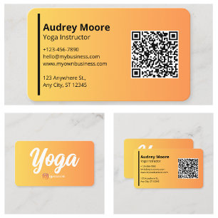 Yoga Instructor Yoga Studios Professional Business Card
