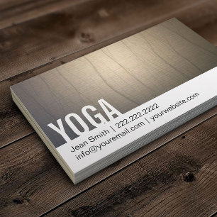 Yoga Instructor Zen Background Bold Text Business Card