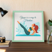 Yoga is a Way to Freedom - Customisable Yoga Art