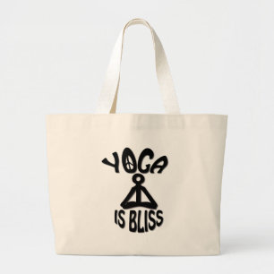 Yoga is Bliss gifts Large Tote Bag