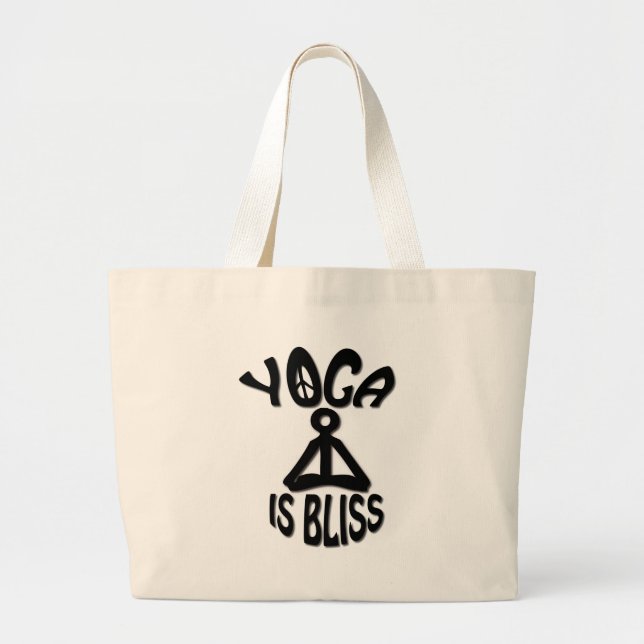 Yoga is Bliss gifts Large Tote Bag (Front)