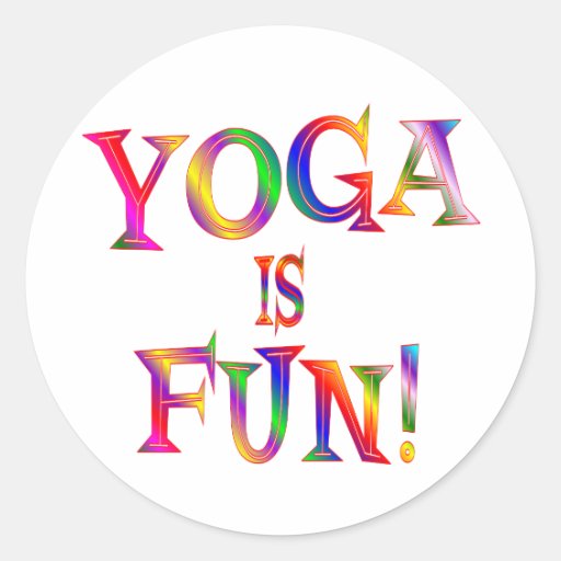 Image of Yoga is Fun Classic Round Sticker