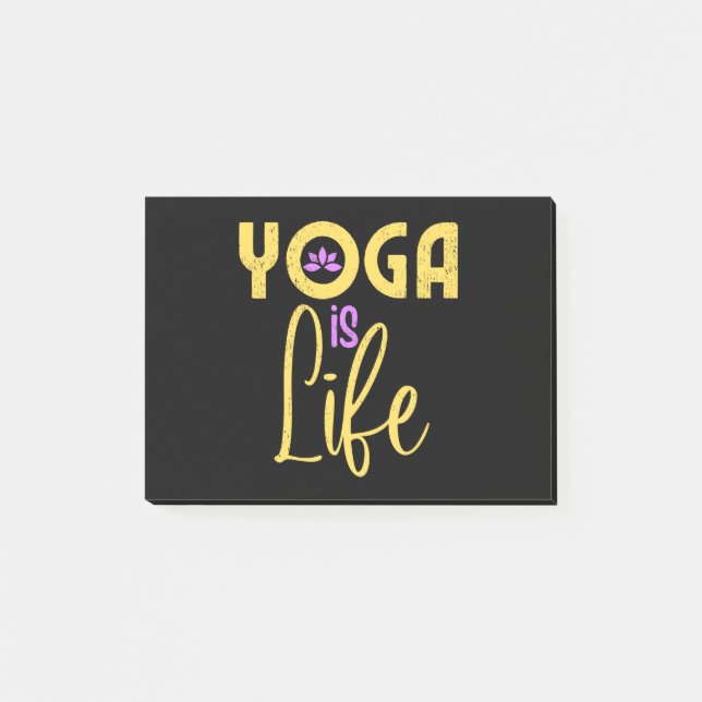 Yoga Is Life Yoga Meditaion Post-it Notes (Front)