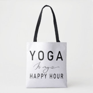 Yoga is my happy hour tote bag