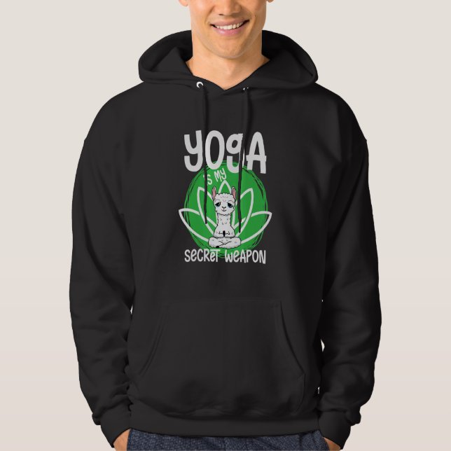 Yoga Is My Secret Weapon Chillout Lama Hoodie (Front)