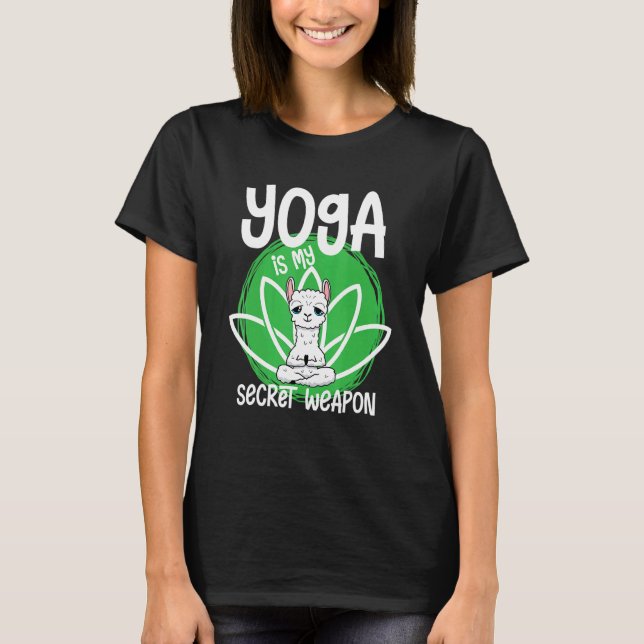 Yoga Is My Secret Weapon Chillout Lama T-Shirt (Front)