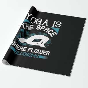 Yoga is the space where flower blossoms-01 wrapping paper