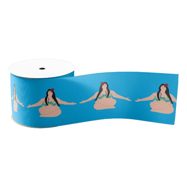 Yoga Lady Hawaii Custom Grosgrain Ribbon (Spool)