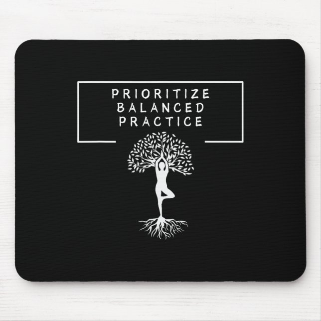 Yoga Lanced Practice Tree Pose Mindfulness Meditat Mouse Mat (Front)