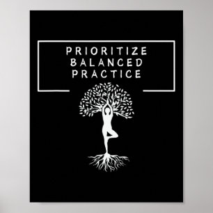 Yoga Lanced Practice Tree Pose Mindfulness Meditat Poster