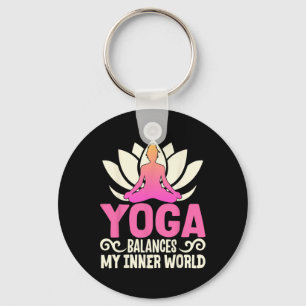 Yoga Lances My Inner World Mindful Serenity Key Ring