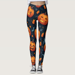 yoga leggings halloween pumpkin