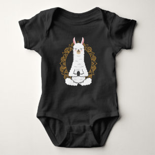 Yoga Llama Alpaca Namaste relaxing Animal Baby Bodysuit