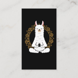 Yoga Llama Alpaca Namaste relaxing Animal Business Card
