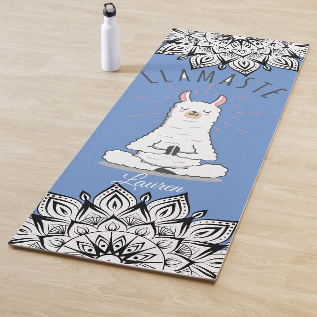 Yoga Llama - Llamaste Pun Mindfulness Mandala Name Mat (In Situ)