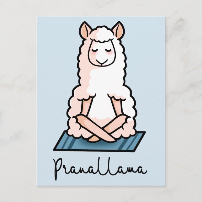 Yoga llama - Pranallama Postcard (Front)