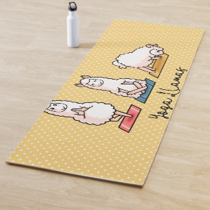 Yoga llamas mat