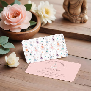 Yoga Llamas & Pilates Fitness Studio Company Logo Business Card
