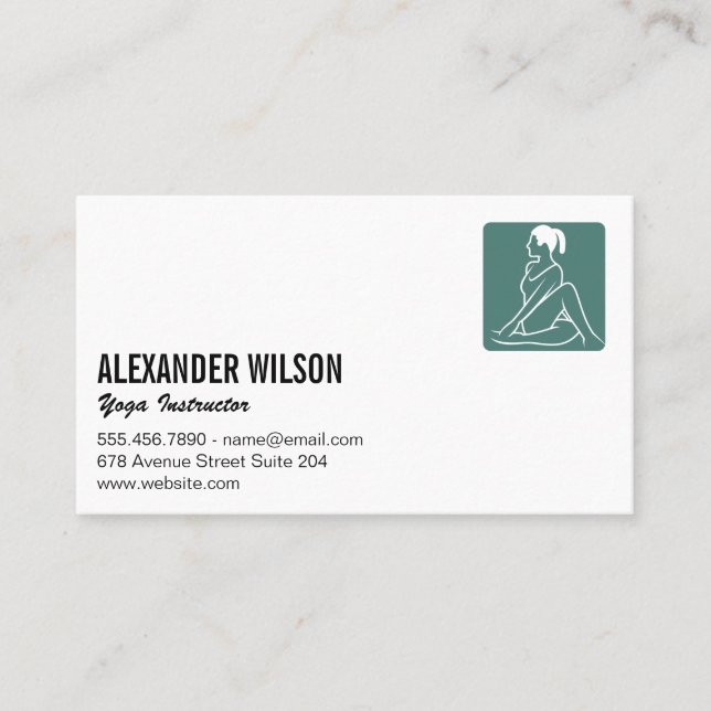 Yoga Logo Business Card (Front)