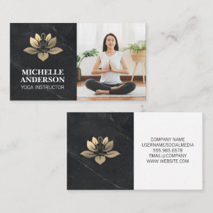 Yoga logo Woman Meditating Business Card